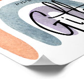 Boho Regenbogenkarten und Geschenkposter Poster (Ecke)