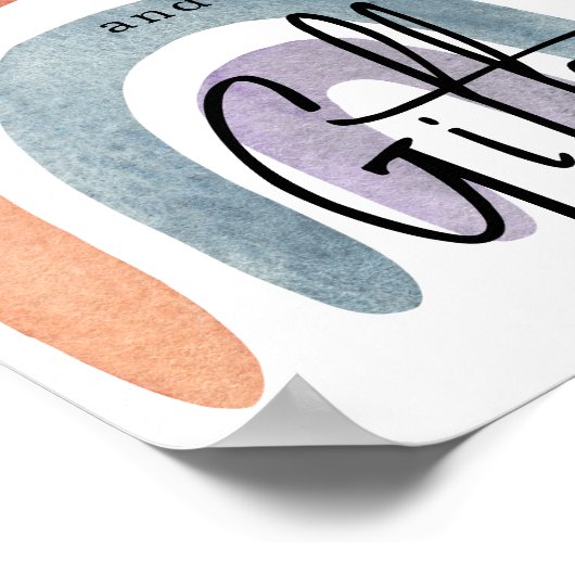 Boho Regenbogenkarten und Geschenkposter Poster (Ecke)