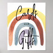 Boho Regenbogenkarten und Geschenkposter Poster (Vorne)