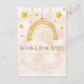 Boho Regenbogenmagie goldene Sterne Staubbücher fü Begleitkarte (Vorderseite)