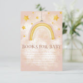 Boho Regenbogenmagie goldene Sterne Staubbücher fü Begleitkarte (Stehend Vorderseite)