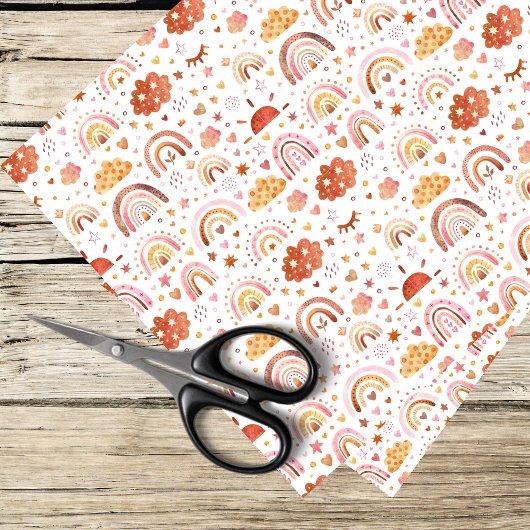 Boho-Regenbogenmuster Seidenpapier