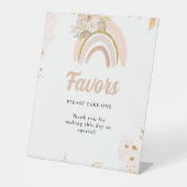 Boho Regenbogenpampen Gras Baby Dusche Schild (Vorderseite)