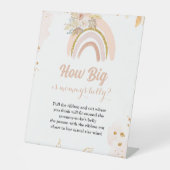 Boho Regenbogenpampen Gras Baby Duschzeichen Sockelschild (Vorderseite)