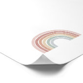 Boho Regenbogenpastellprint Poster (Ecke)