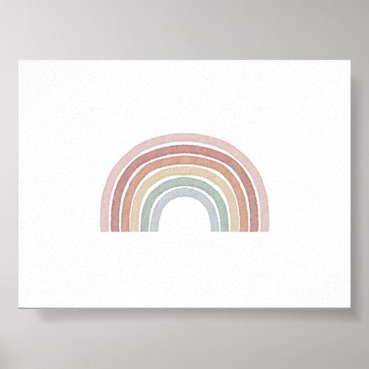 Boho Regenbogenpastellprint Poster (Vorne)