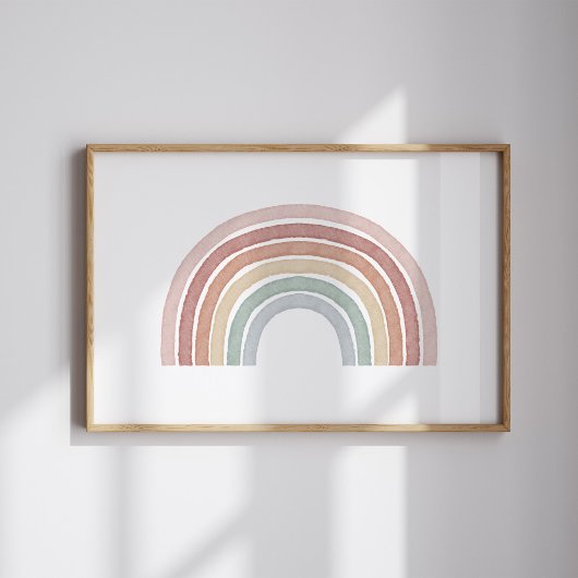 Boho Regenbogenpastellprint Poster