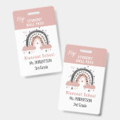 Boho Regenbogenschule Lehrer oder Studentenpass Ausweis (Vorder- & Rückseite)