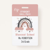 Boho Regenbogenschule Lehrer oder Studentenpass Ausweis (Vorderseite)