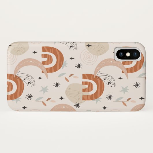 Boho Regenbogensterne Blume abstrakte Linienkunst Case-Mate iPhone Hülle (Rückseite (Horizontal))