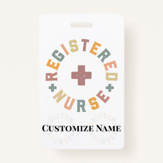 Boho Registered Vertical Nurse Ausweis