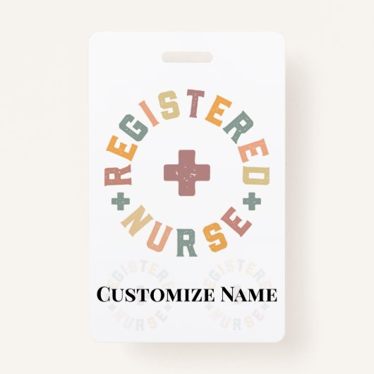 Boho Registered Vertical Nurse Ausweis (Vorderseite)