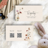 Boho Registry QR Codes Umschließungskarte Begleitkarte