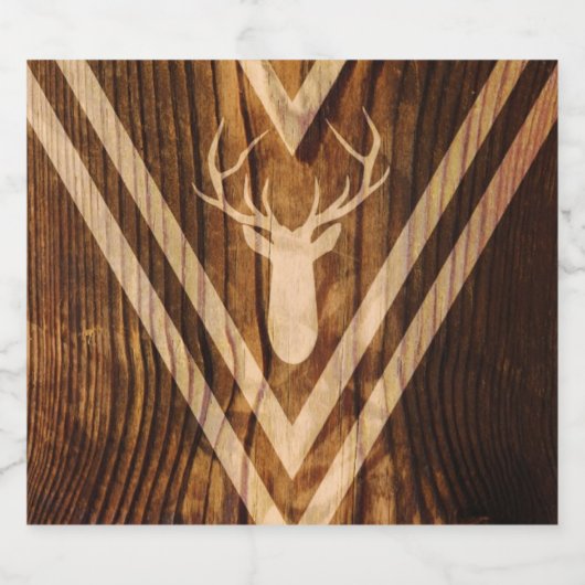 Boho Reh auf rustikalem Holz Bierflaschenetikett (Einzelnes Label)