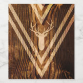 Boho Reh auf rustikalem Holz Weinetikett (Einzelnes Label)