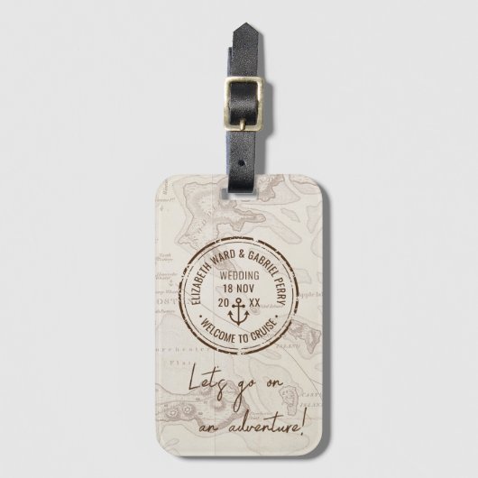 Boho Reisen Adventure Wedding Gepäckanhänger (Vorderseite Vertikal)
