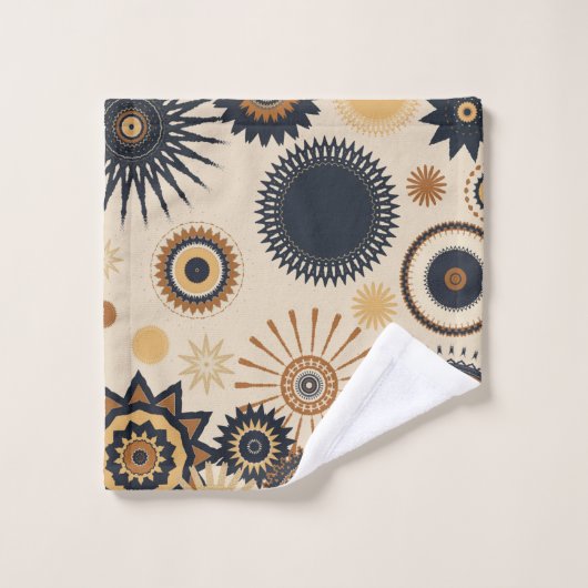 Boho Repeat Pattern  Badhandtuch Set (Waschlappen)
