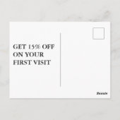 Boho Restaurant Marketing Postkarte (Rückseite)