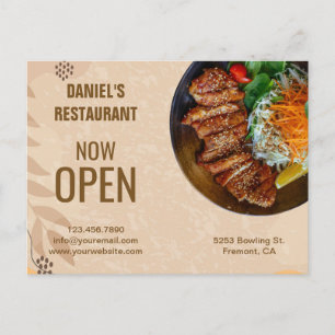 Boho Restaurant Marketing Postkarte