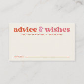Boho Retro Abschluss Advisor and Wishings Card Hinweiskarte (Vorderseite)
