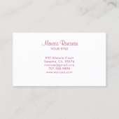 Boho Retro Blume Pattern Visitenkarte (Rückseite)