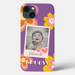 Boho Retro Blume Rosa Gelbes Foto Case-Mate iPhone Hülle