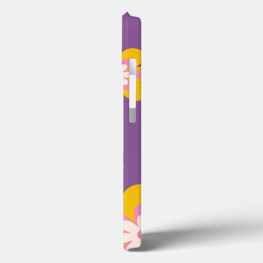 Boho Retro Blume Rosa Gelbes Foto Case-Mate iPhone Hülle (Rückseite / Links)