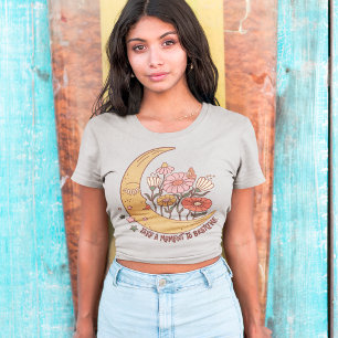 Boho Retro Blumen Mond Sommer Stimmung Nimm Dir Ei T-Shirt