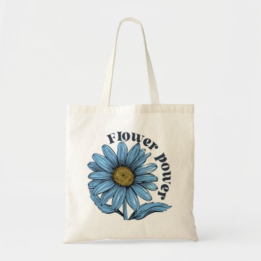 Boho Retro Blumen Tragetasche (Vorne)