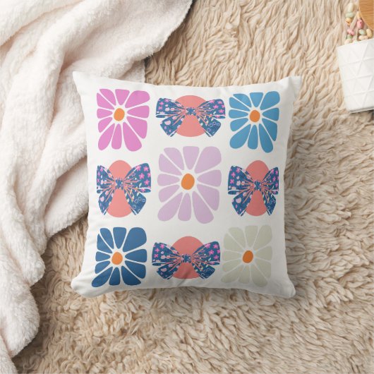 Boho Retro Blumenoaster Kissen (Decke)