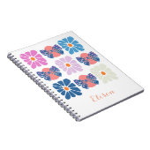 Boho retro Blumenoster Notizblock (Rechte Seite)