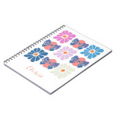 Boho retro Blumenoster Notizblock (Linke Seite)