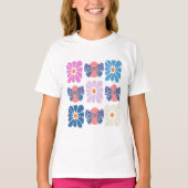 Boho retro Blumenoster T-Shirt (Vorderseite)