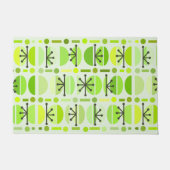 Boho Retro Bowls Lines Chartreuse Fußmatte (Vorderseite)