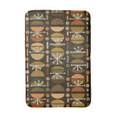 Boho Retro Bowls Lines Dark Earth Tones Badematte (Vorderseite Vertikal)