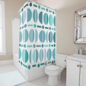 Boho Retro Bowls Muster Türkis Duschvorhang (Beispiel)
