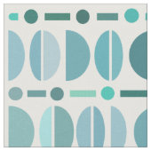 Boho Retro Bowls Muster Türkis Stoff (Nahaufnahme)