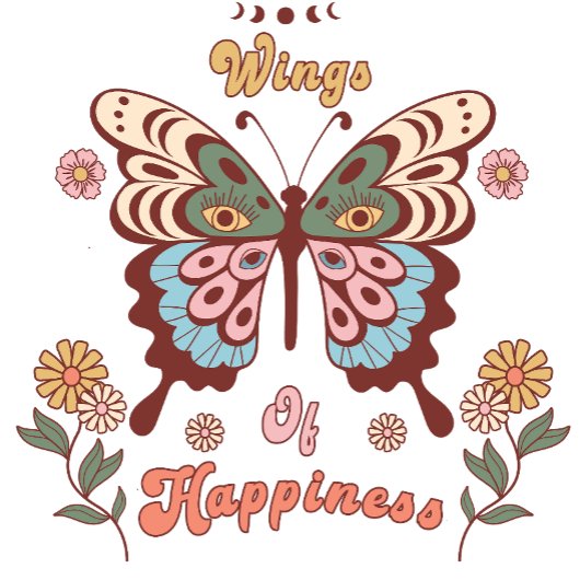 Boho Retro Butterfly Wings T-Shirt