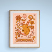 Boho Retro Capricorn Zodiac Poster