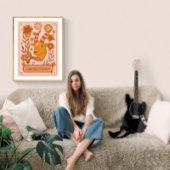 Boho Retro Capricorn Zodiac Poster