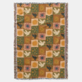 Boho Retro Celestial Sun Moon Decke (Vorderseite Vertikal)