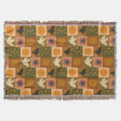 Boho Retro Celestial Sun Moon Decke (Vorderseite)