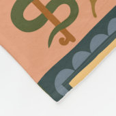 Boho Retro Celestial Sun Moon Fleecedecke (Ecke)