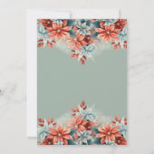 Boho Retro Christmas Baby Dusche Einladung (Rückseite)