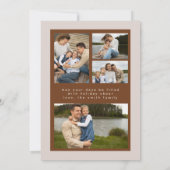 Boho Retro Christmas Tree Arch Holiday Card Einladung (Rückseite)