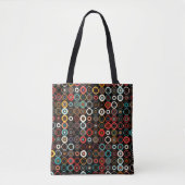 Boho Retro Circle Tote Bag Tasche (Vorderseite)