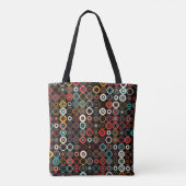 Boho Retro Circle Tote Bag Tasche (Rückseite)