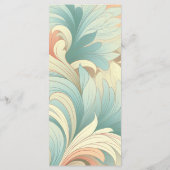 Boho Retro Colorful Floral Wedding  Menükarte (Rückseite)