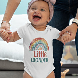 Boho Retro Colors Rainbow Little Wonder Baby Strampler