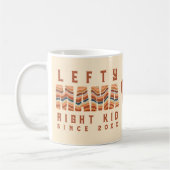Boho Retro Custom Linkshänder-Mama Seit Jahr Herz Kaffeetasse (Links)